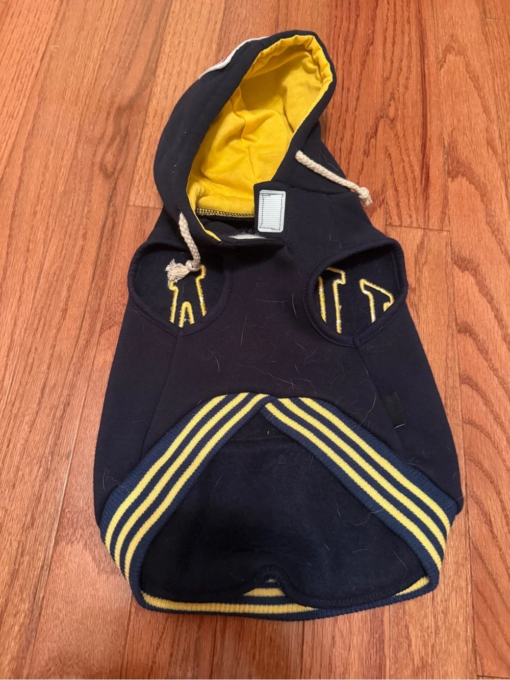 Pet Navy Hoodie with Yellow USA Appliqué